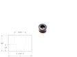1" * 5/8" Recessed Rubber Bumper Feet + Metal Washer