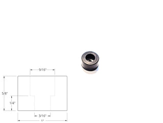 1" * 5/8" Recessed Rubber Bumper Feet + Metal Washer - Rubberfeetwarehouse 
