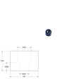 5/8" * 7/16" Recessed Rubber Bumper Feet + Metal Washer