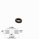 1" Inside Diameter Rubber Grommet - 3/32" Groove Width - Fits: 1-3/8" Holes