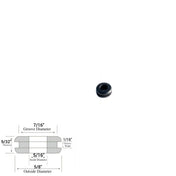 5/16" Inside Diameter Rubber Grommet - 1/16" Groove Width- Fits 7/16" Holes