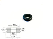 7/8" Inside Diameter Rubber Grommet - 3/16" Groove Width - Fits 1-1/4" Panel Hole