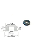 7/8" Inside Diameter Rubber Grommet - 1/8" Groove Width - Fits 1-1/4" Panel Hole