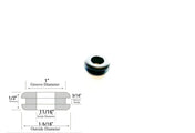 11/16" Inside Diameter Rubber Grommet - 3/16" Groove Width - Fits 1" Holes