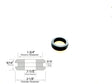 1-1/2" Inside Diameter Rubber Grommet - 3/16" Groove Width - Fits 1-3/4" Panel Hole