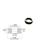 1-1/2" Inside Diameter Rubber Grommet - 3/16" Groove Width - Fits 1-3/4" Panel Hole