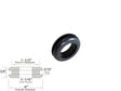 1-1/4" Inside Diameter Rubber Grommet - 3/16" Groove Width - Fits 1-1/2" Holes