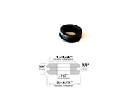 1-1/2" I.D. Rubber Grommet - 3/8" Groove Width - Fits 1-3/4" Holes