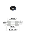 5/8" Inside Diameter Rubber Grommet - 1/16" Groove Width - Fits 7/8" Holes