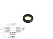 1-1/4" Inside Diameter Rubber Grommet - 1/8" Groove Width - Fits 1-1/2" Holes