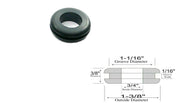 Case Pack of 4000pcs 3/4" Inside Diameter Rubber Grommet - 1/16" Groove Width - Fits 1-1/16" Holes