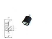 Rubber Vibration Isolator Mount (1" Dia x 1" Ht) 5/16"-18 x 5/8" Length Stud