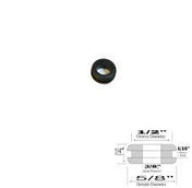 3/8" Inside Diameter Rubber Grommet - 1/16" Groove Width - Fits 1/2" Holes