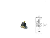 Rubber Vibration Isolator Mount (1" Dia x 3/4" Ht) 5/16"-18 x 5/8" Length Stud