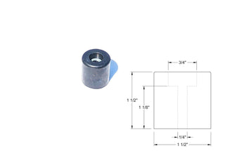 1-1/2" x 1-1/2 Recessed Rubber Bumper Feet + Metal Washer - Rubberfeetwarehouse - 1