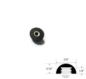 Rubber Bumper Feet #8-32 Female Thread - Rubber: 5/16" Height x 5/8" Diameter